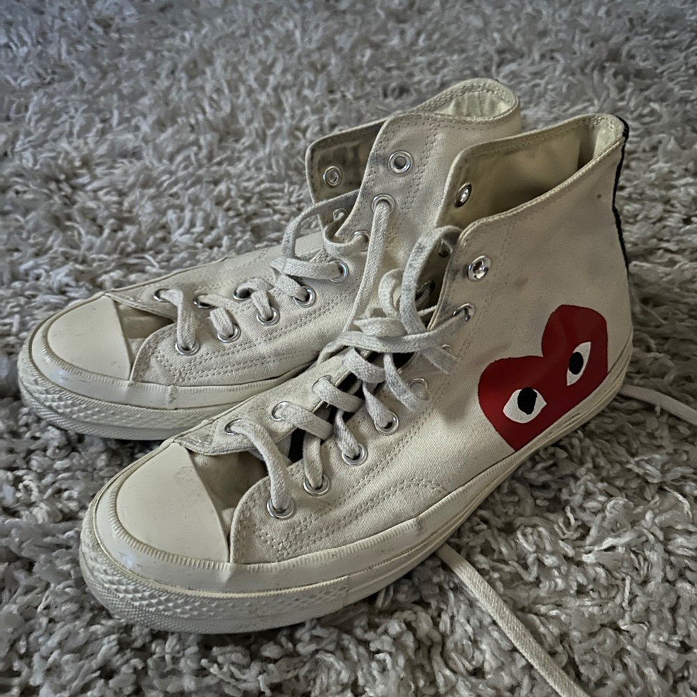 Comme Des Garçons white converse
